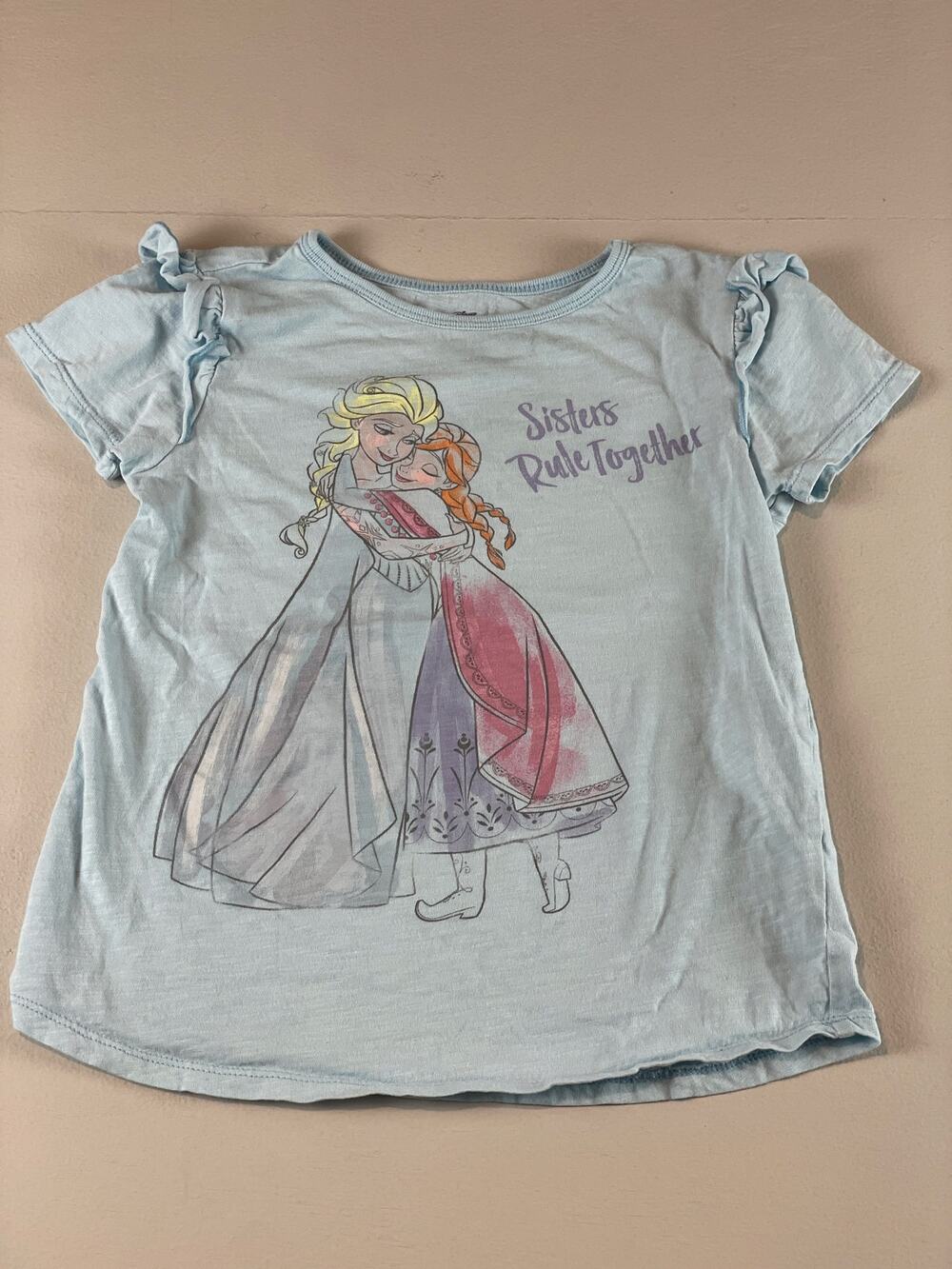 Disney Frozen 2 Sisters Rule Together T Shirt Girls Size 5T Blue